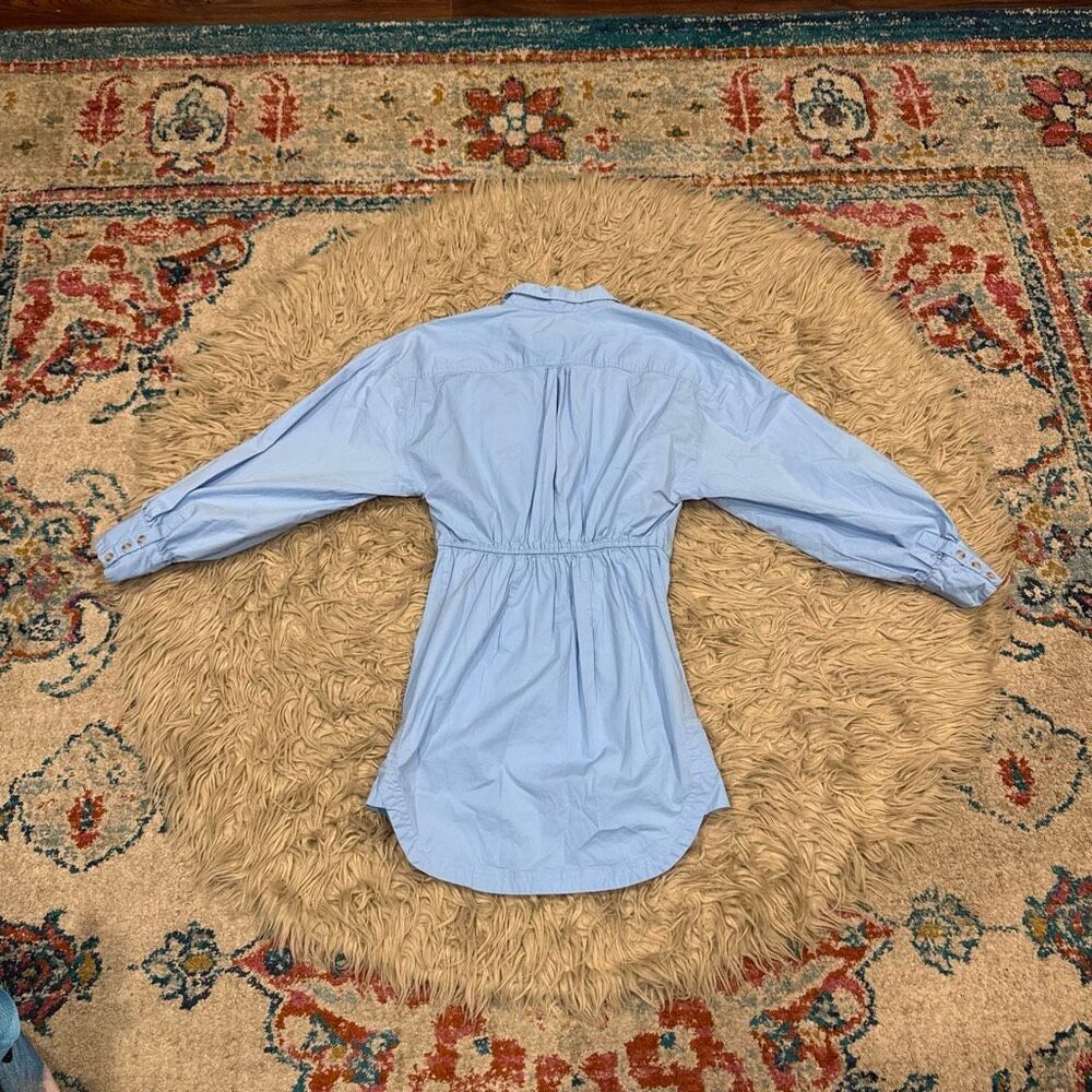 Maeve Long-Sleeve Poplin Mini Shirt Dress by Anthropologie XS - Picture 6 of 6